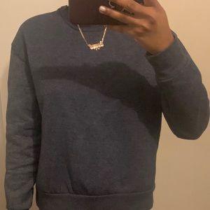 navy marl crew neck sweatshirt